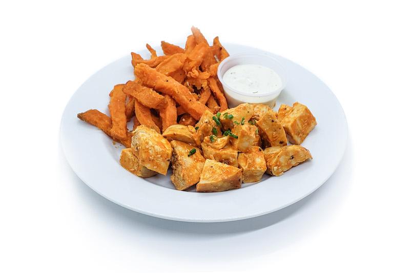 Buffalo Chicken w/ Ranch & Sweet Potato Fries