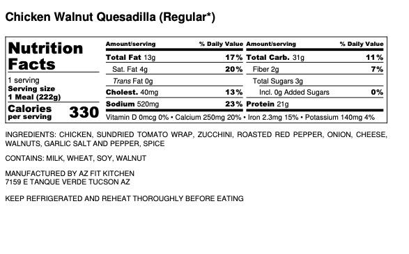 Chicken Walnut Quesadilla