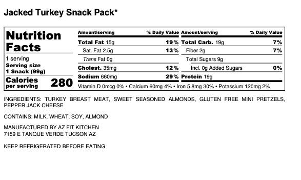 Jacked Turkey Snack Pack