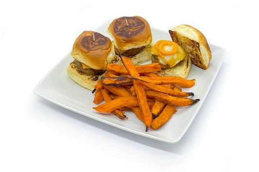 Turkey Burger Sliders w/ Sweet Potato Fries