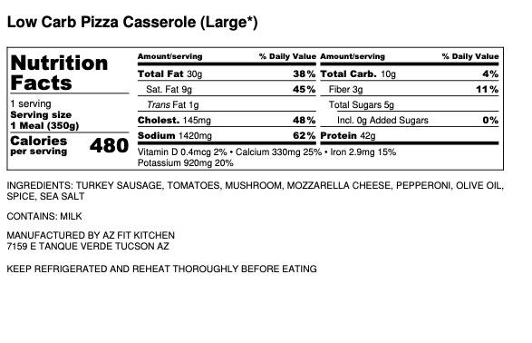 Low Carb Pizza Casserole