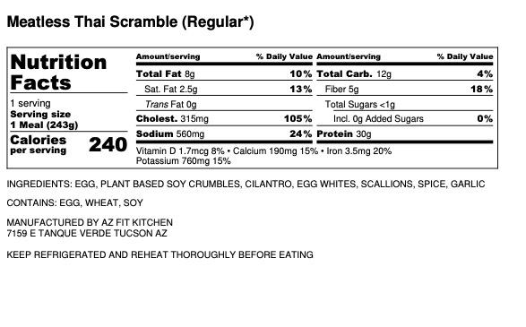 Meatless Thai Scramble